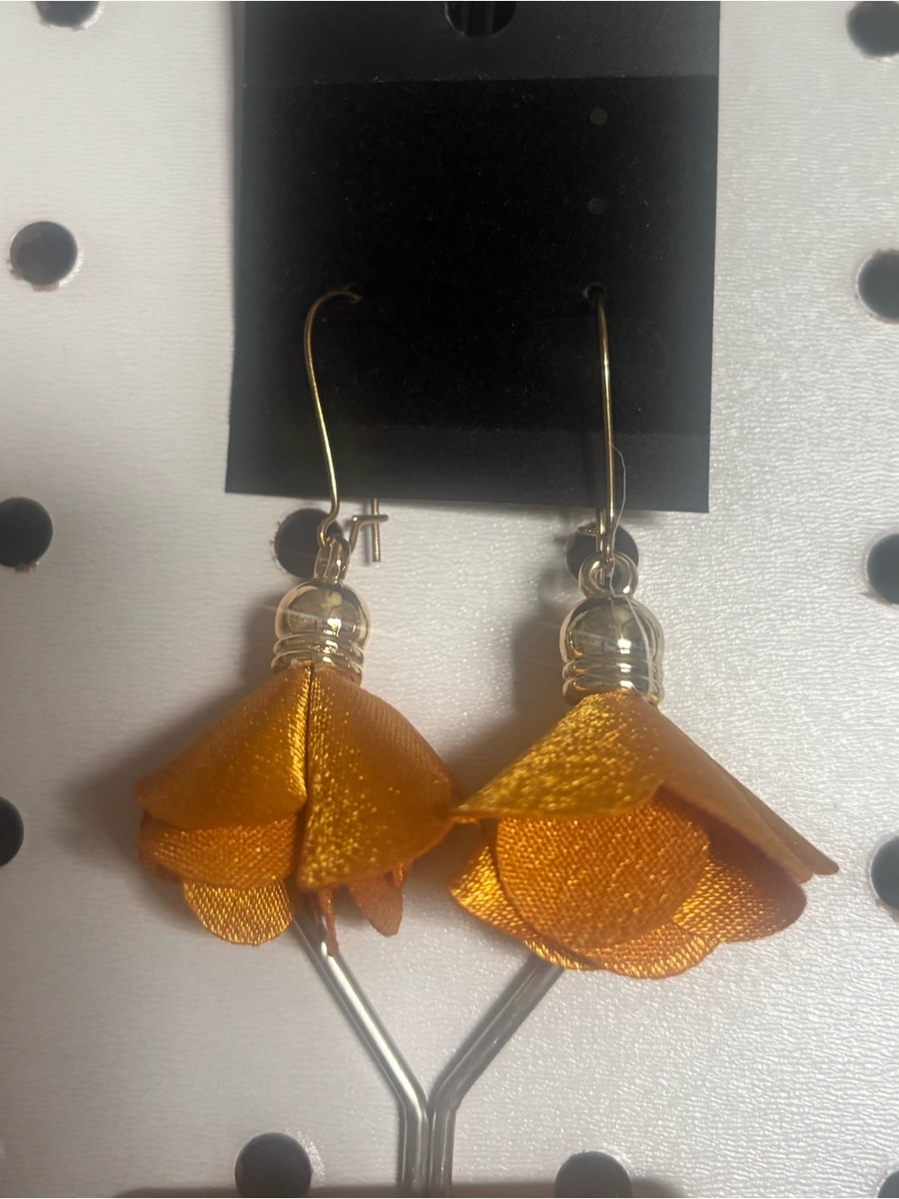 Yellow Floral Drop Earrings - Women Accessories